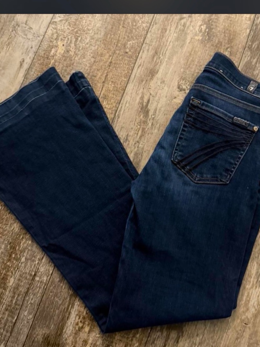 7 For All Mankind Dark Indigo Bootcut Jeans